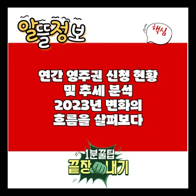 연간 영주권 신청 현황 및 추세 분석: 2023년 변화의 흐름을 살펴보다