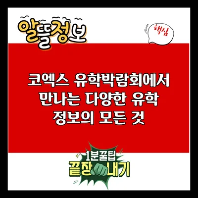 코엑스 유학박람회에서 만나는 다양한 유학 정보의 모든 것