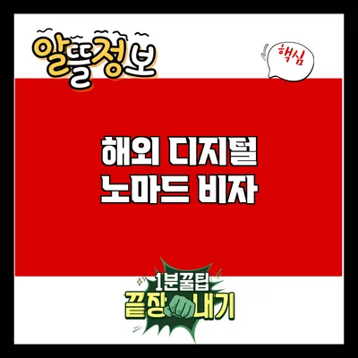 해외 디지털 노마드 비자