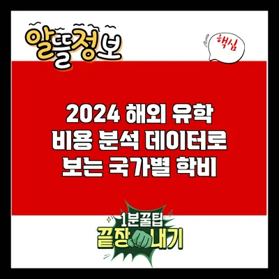 2024 해외 유학 비용 분석: 데이터로 보는 국가별 학비
