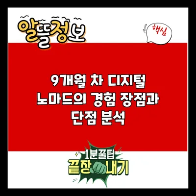 9개월 차 디지털 노마드의 경험: 장점과 단점 분석