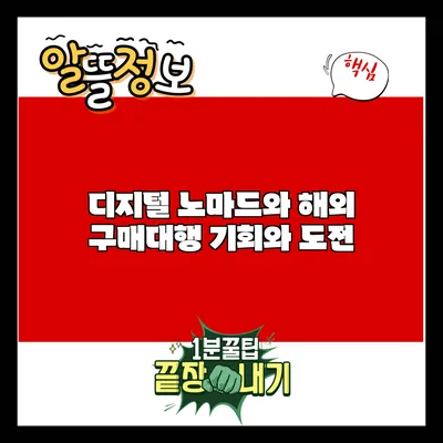 디지털 노마드와 해외 구매대행: 기회와 도전