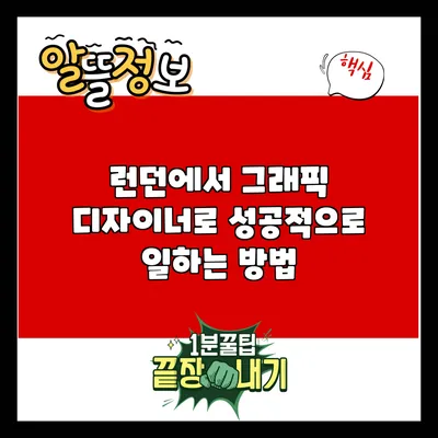 런던에서 그래픽 디자이너로 성공적으로 일하는 방법