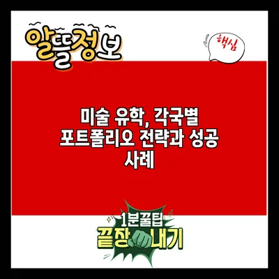 미술 유학, 각국별 포트폴리오 전략과 성공 사례