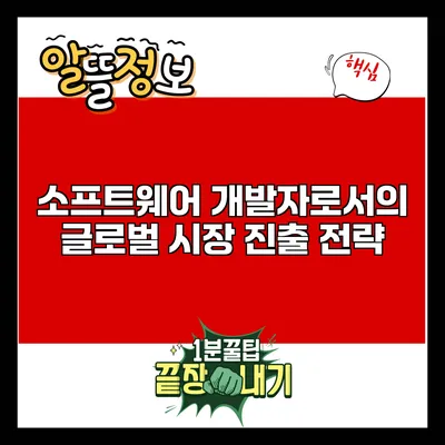 소프트웨어 개발자로서의 글로벌 시장 진출 전략