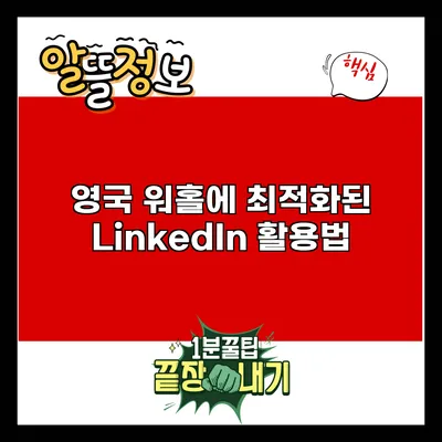 영국 워홀에 최적화된 LinkedIn 활용법