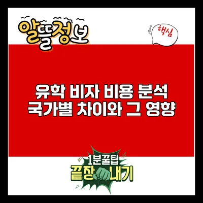 유학 비자 비용 분석: 국가별 차이와 그 영향