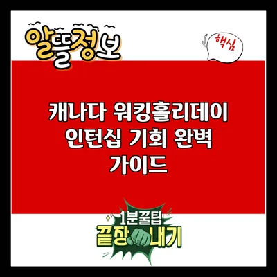 캐나다 워킹홀리데이 인턴십 기회 완벽 가이드