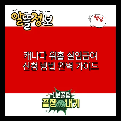 캐나다 워홀 실업급여 신청 방법 완벽 가이드