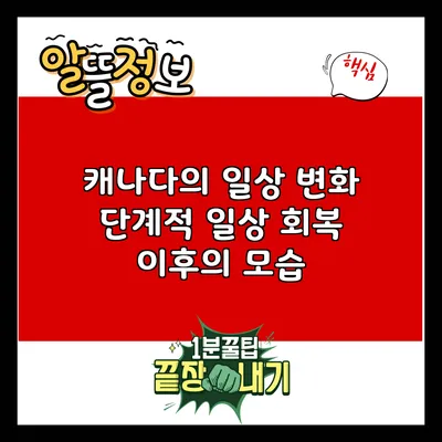 캐나다의 일상 변화: 단계적 일상 회복 이후의 모습