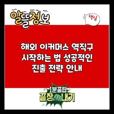 해외 이커머스 역직구 시작하는 법: 성공적인 진출 전략 안내