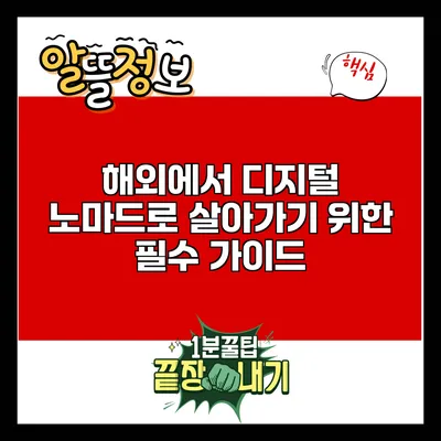 해외에서 디지털 노마드로 살아가기 위한 필수 가이드