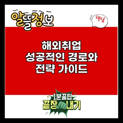 해외취업: 성공적인 경로와 전략 가이드